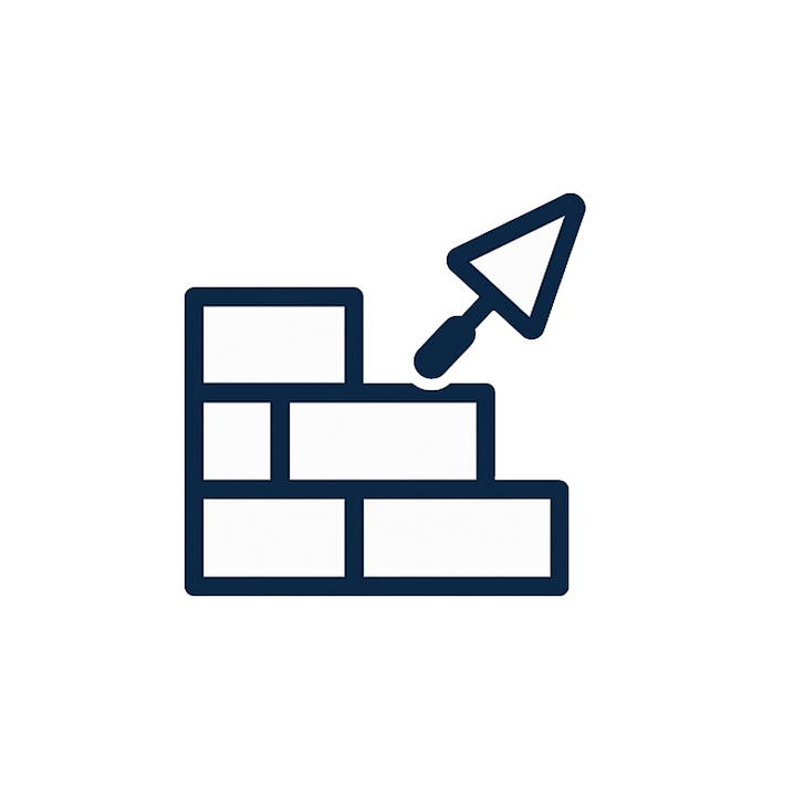 Brick wall icon for Local Craftsmanship, Tennessee Builds.